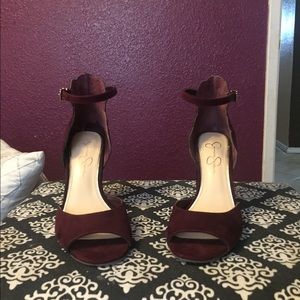 Velvet Block Heels